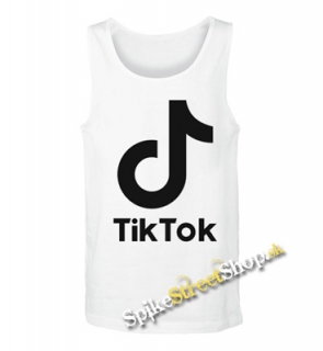 TIK TOK - Logo - Mens Vest Tank Top - biele