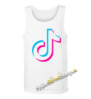 TIK TOK - Znak - Mens Vest Tank Top - biele