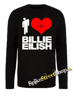 I LOVE BILLIE EILISH - čierne pánske tričko s dlhými rukávmi