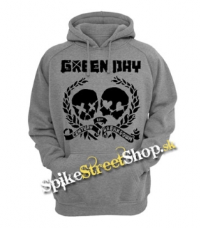 GREEN DAY - Skulls - šedá pánska mikina