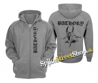 BATHORY - Goat - šedá pánska mikina na zips