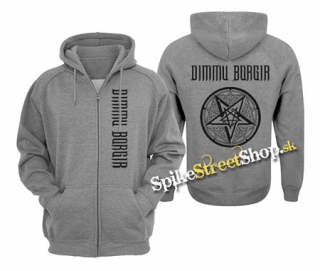 DIMMU BORGIR - Pentagram - šedá pánska mikina na zips