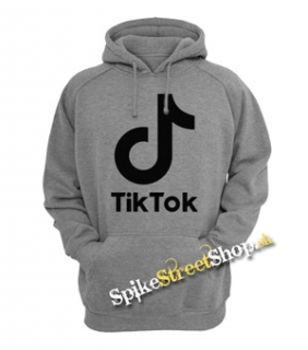 TIK TOK - Logo - šedá pánska mikina