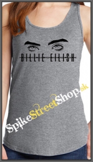 BILLIE EILISH - Eyes Logo - Ladies Vest Top - šedé