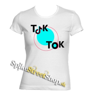 TIK TOK - Logo Motive 2 - biele dámske tričko