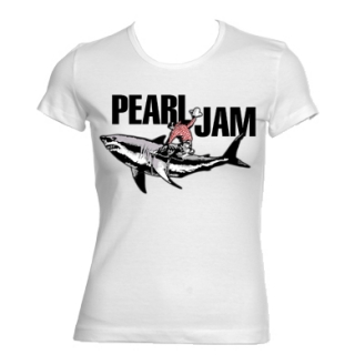 PEARL JAM - Shaark Cowboy - biele dámske tričko