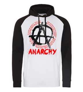 ANARCHY - čiernobiela pánska mikina