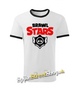 BRAWL STARS - Logo - biele chlapčenské tričko CONTRAST DUO-COLOUR