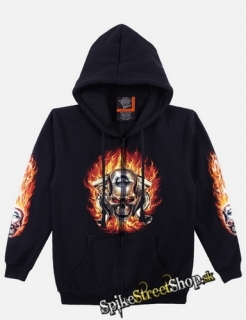 BIKER COLLECTION - Fire Bike of Death - čierna pánska mikina