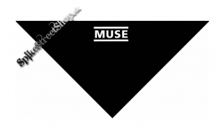 MUSE - Logo - čierna bavlnená šatka na tvár