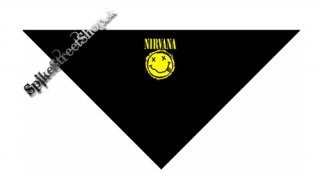 NIRVANA - Grunge Smile - čierna bavlnená šatka na tvár