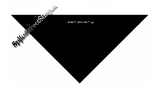 PERIPHERY - Logo Napis - čierna bavlnená šatka na tvár