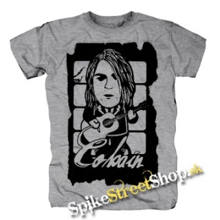 KURT COBAIN - Guitar - sivé detské tričko