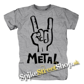 METAL - sivé detské tričko
