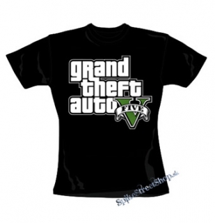 GTA - GRAND THEFT AUTO - Five - čierne dámske tričko