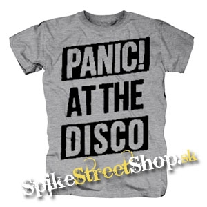 PANIC AT THE DISCO - Big Logo - sivé detské tričko