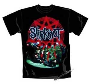 SLIPKNOT - Band in Enneagram - čierne pánske tričko