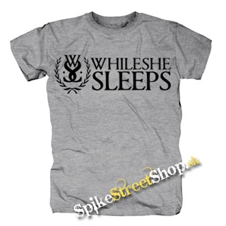 WHILE SHE SLEEPS  - Logo - sivé detské tričko