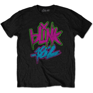 BLINK 182 - Neon Logo - čierne pánske tričko