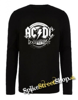 ACDC - Rock Or Bust - WHITE - čierne detské tričko s dlhými rukávmi