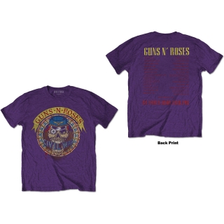 GUNS N ROSES - Skull Circle - fialové pánske tričko