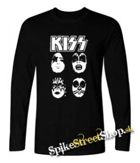 KISS - Band Four Faces - detské tričko s dlhými rukávmi