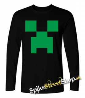 MINECRAFT - Green Creeper - detské tričko s dlhými rukávmi