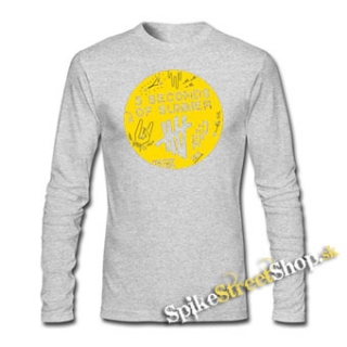 5 SECONDS OF SUMMER - Scribble Logo - šedé detské tričko s dlhými rukávmi