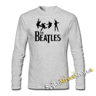 BEATLES - Jump - šedé detské tričko s dlhými rukávmi