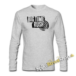 BIG TIME RUSH - Logo - šedé detské tričko s dlhými rukávmi