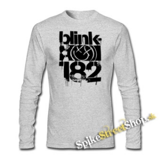 BLINK 182 - Three Bars - šedé detské tričko s dlhými rukávmi