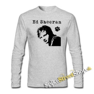 ED SHEERAN - Portrait - šedé detské tričko s dlhými rukávmi