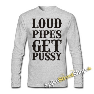 LOUD PIPES - šedé detské tričko s dlhými rukávmi
