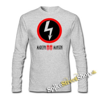 MARILYN MANSON - Logo - šedé detské tričko s dlhými rukávmi