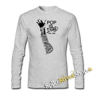 MICHAEL JACKSON - Pop Is Dead - šedé detské tričko s dlhými rukávmi