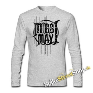 MISS MAY I - Logo - šedé detské tričko s dlhými rukávmi