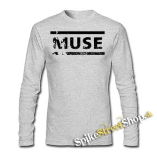 MUSE - Crash Logo - šedé detské tričko s dlhými rukávmi
