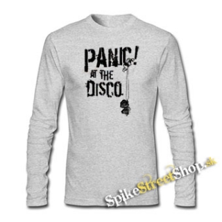PANIC AT THE DISCO - Logo - šedé detské tričko s dlhými rukávmi