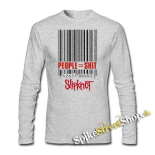 SLIPKNOT - People Shit - Red - šedé detské tričko s dlhými rukávmi