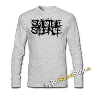 SUICIDE SILENCE - Black Logo - šedé detské tričko s dlhými rukávmi