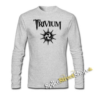 TRIVIUM - White Logo - šedé detské tričko s dlhými rukávmi