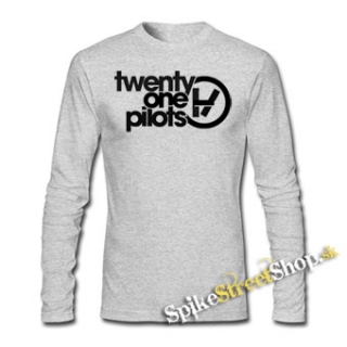 TWENTY ONE PILOTS - Logo - šedé detské tričko s dlhými rukávmi