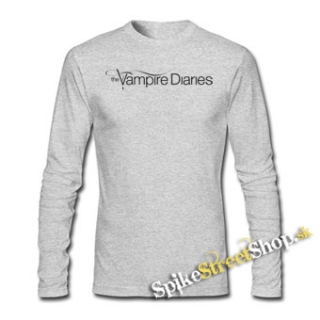VAMPIRE DIARIES - Logo - šedé detské tričko s dlhými rukávmi