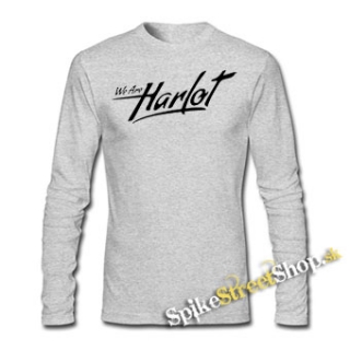 WE ARE HARLOT - Logo - šedé detské tričko s dlhými rukávmi