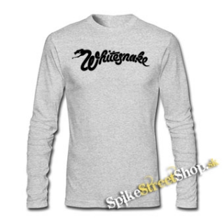 WHITESNAKE - Logo - šedé detské tričko s dlhými rukávmi