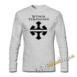 WITHIN TEMPTATION - Logo - šedé detské tričko s dlhými rukávmi