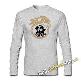 ZZTOP - Gold Man - šedé detské tričko s dlhými rukávmi
