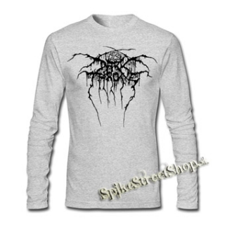 DARKTHRONE - Logo - šedé detské tričko s dlhými rukávmi