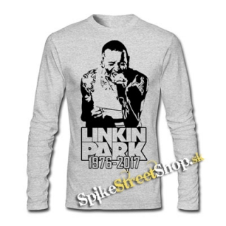 LINKIN PARK - Chester 1976-2017 - šedé detské tričko s dlhými rukávmi