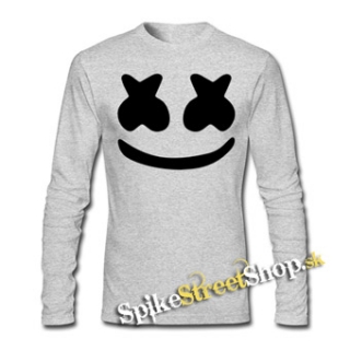 MARSHMELLO - BW Smile - šedé detské tričko s dlhými rukávmi